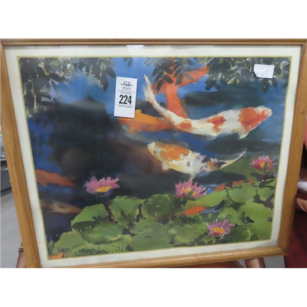 Framed Fish Print 23" x 20"