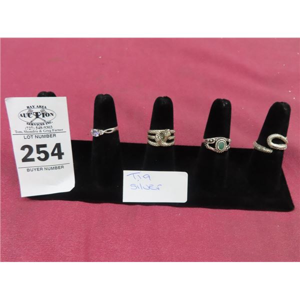 4-Silver Rings - 4 X $