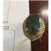 Image 1 : 18K YG Opal & Diamond Ring Opal Weight 11.30 CT 70 Round