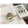 Image 1 : 14K YG Diamond Ring 7 Round Brilliant Cut Diamonds 10.5g