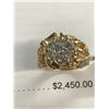 Image 3 : 14K YG Diamond Ring 7 Round Brilliant Cut Diamonds 10.5g