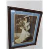 Image 1 : Ornately Framed Picture of Woman w/Flowers 25" x 30"