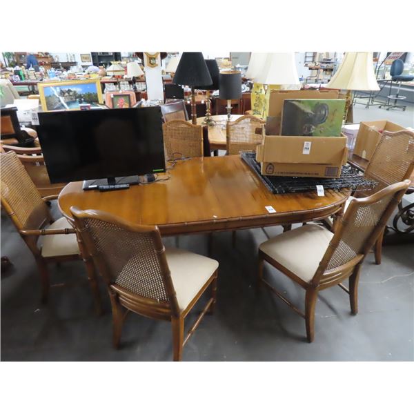 Mahogany Dining Room Table w/6 Padded Chairs