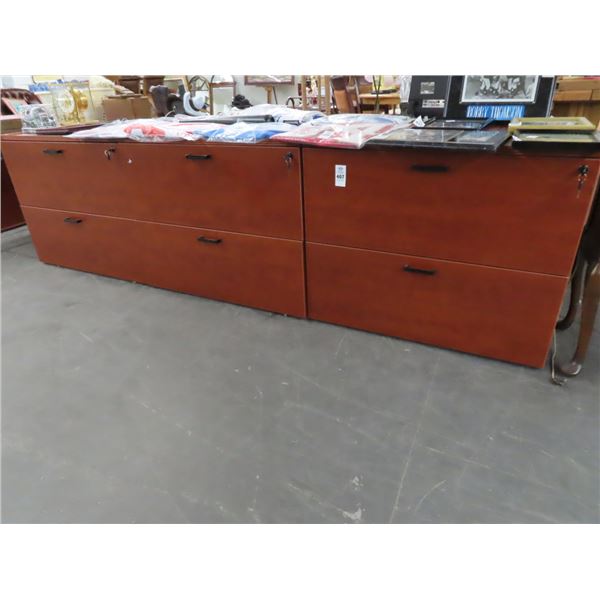 3-Wood Lateral File Cabinets - 3 X $