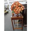 Image 1 : Cherry Side Table w/Silk Flowers