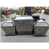 Image 1 : Marble Style Mirrored Pedestals (3)