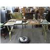 Image 1 : 2 Pc. Brass & Glass Table