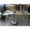 Image 3 : 2 Pc. Brass & Glass Table