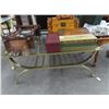 Image 4 : 2 Pc. Brass & Glass Table