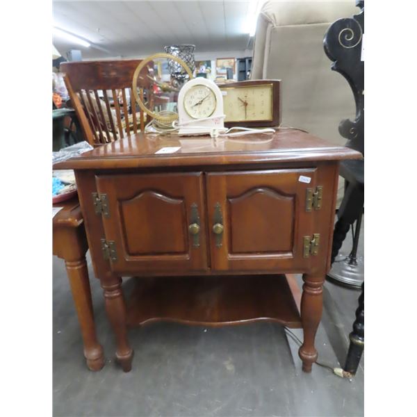 Mahogany 2 Door Cabinet Table