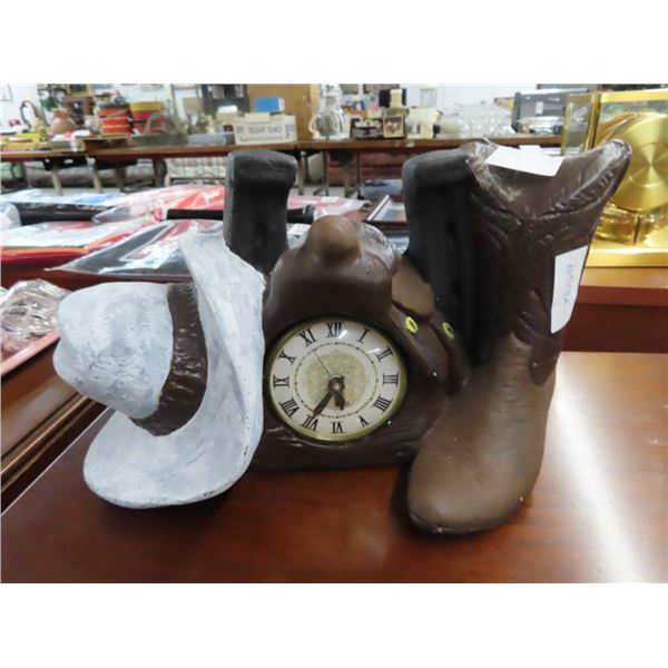 Ceramic Cowboy Clock