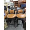 Image 1 : Leather /Mocha Swivel Stools (4)