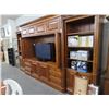 Image 1 : Mahogany Entertainment Center w/Bookshelves