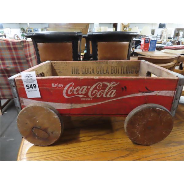 Coca Cola Wood Cart