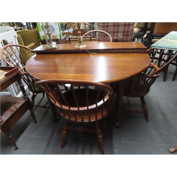 Round Cherry Dining Set w/4 Chairs