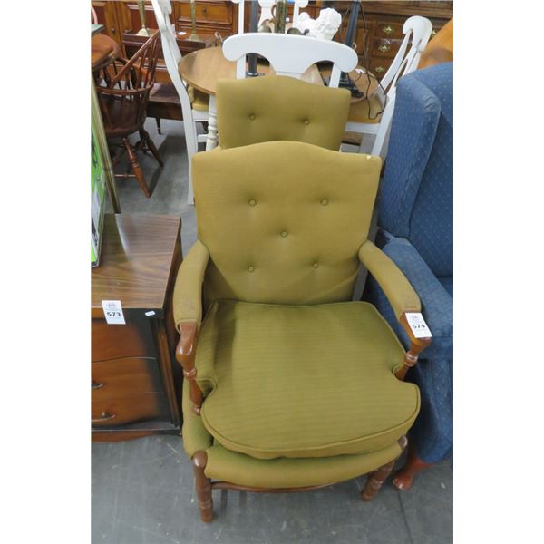 Tan Fabric Armchair (2)