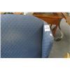 Image 2 : Blue Fabric Recliner Wingback Chair