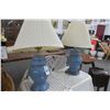 Image 1 : Blue Ceramic Table Lamps (2)