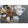 Image 2 : Lot of Figurines, Painted Pitchers, Cups & Saucers