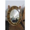 Image 1 : Oval Burl Mirror & Frames - No Shipping