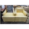 Image 1 : Yellow Fabric Armchairs (Pair)