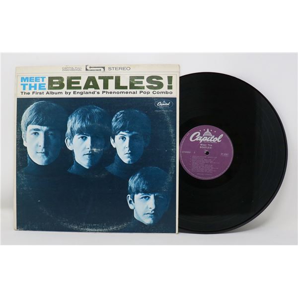 MEET THE BEATLES ST 2047 GREEN LETTERS