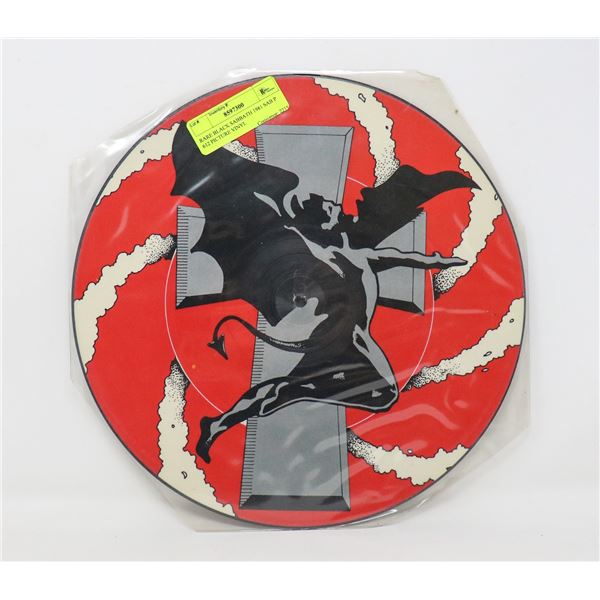 RARE BLACK SABBATH 1981 SAB P 612 PICTURE VINYL