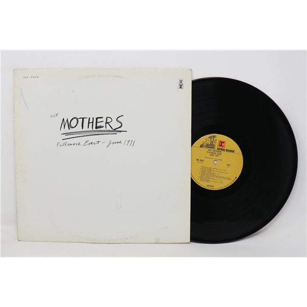MOTHERS FILLMORE EAST 1971 FRANK ZAPPA MS 2042