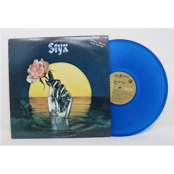 BEST OF STYX BLUE VINYL DISC 1977 BXL11 2250