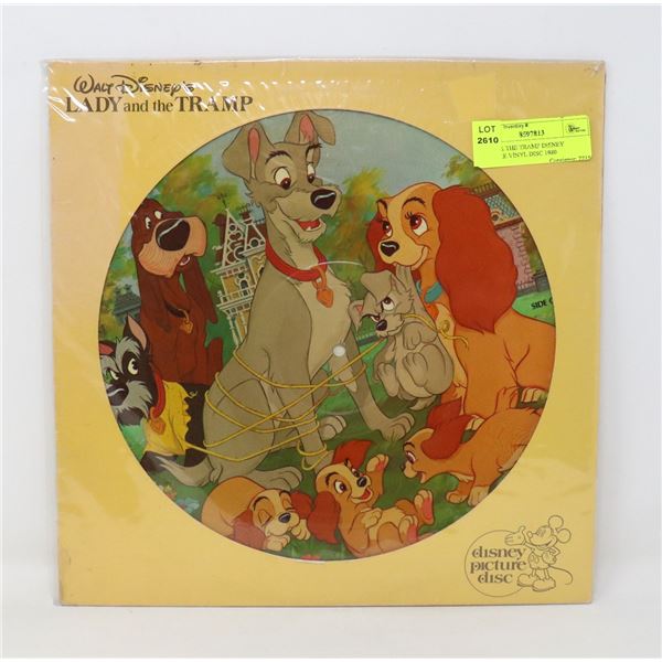 LADY & THE TRAMP DISNEY PICTURE VINYL DISC 1980