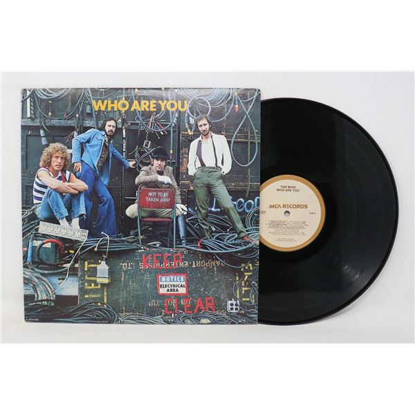 WHO ARE YOU THE WHO RED VINYL DISC 1978 MCA 3050