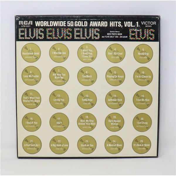 ELVIS ELVIS ELVIS 50 GOLD HITS LPM-6401 BOX SET