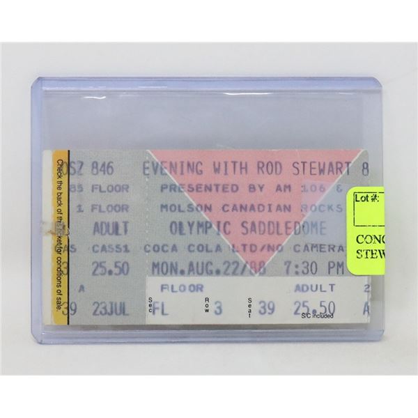 CONCERT TICKET STUB ROD STEWART 1988 SADDLEDOME