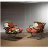 Image 1 : American lounge chairs, pair c. 1970 chrome-p