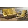 Image 1 : Howell sofa and armchair USA chrome-plated st