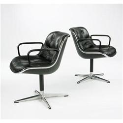 Charles Pollack armchairs model 1255, pair Kn