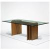 Image 1 : Danish dining table teak, glass 84 w x 42 d x