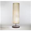 Image 1 : American table lamp c. 1965 walnut, linen 9.5