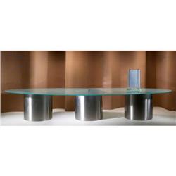 Hubert Davis dining table USA, c. 1990 stainl