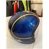 Image 1 : VINTAGE METAL FLAKE BLUE WITH METAL FLAKE SILVER STARS AND STRIPES HELMET