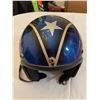 Image 3 : VINTAGE METAL FLAKE BLUE WITH METAL FLAKE SILVER STARS AND STRIPES HELMET