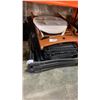 Image 1 : BLACK 3 TIER SHELF AND 2 FOLDING CAMP CHAIRS