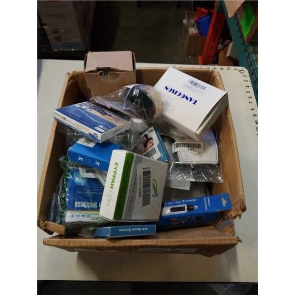 BOX OF NEW AMAZON OVERSTOCK MEDICAL SUPPLIES