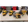 Image 1 : 4 DEWALT TOOLS - 2 CIRCULAR SAWS, ONE WITH CUT CORD, 2 CORDLESS NAILERS,NO CHARGERS, NO BATTERIES