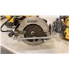 Image 3 : 4 DEWALT TOOLS - 2 CIRCULAR SAWS, ONE WITH CUT CORD, 2 CORDLESS NAILERS,NO CHARGERS, NO BATTERIES