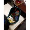 Image 2 : 2 PAILS OF TOOLS, WORK GLOVES AND HONDA CAR BATTERY