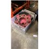 Image 1 : BIN OF LARGE METAL CLAMPS AND HARDWARE FASTENERS