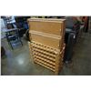Image 1 : WOOD WINE RACK, AND 2 WALL CABINETS