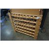 Image 2 : WOOD WINE RACK, AND 2 WALL CABINETS