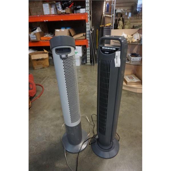 2 SEVILLE CLASSIC TOWER FANS ON WITH REMOTE BOTH WORKING